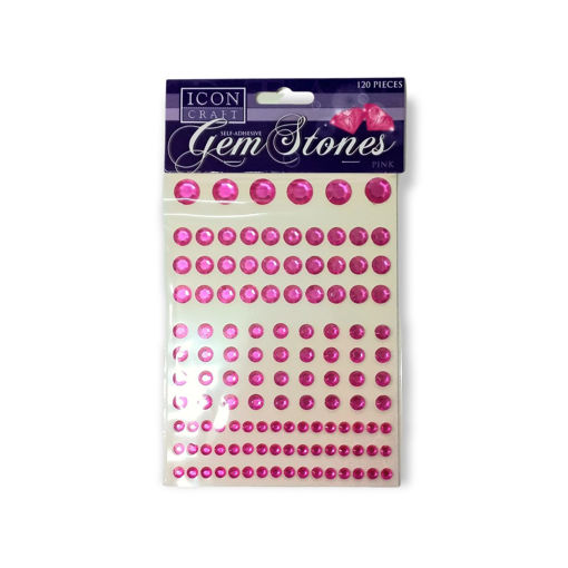 Picture of ICON CRAFT GEM STONES PINK - 120 PIECES